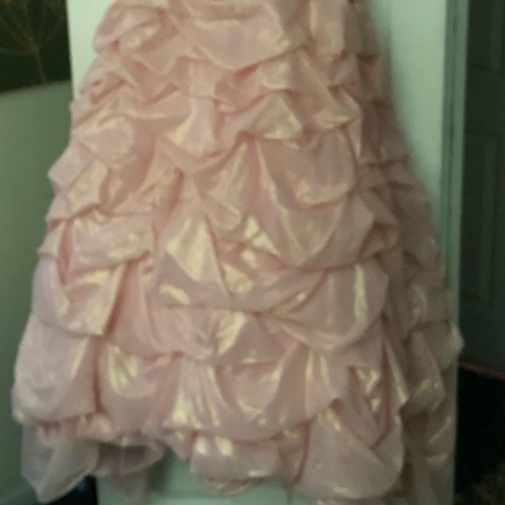 Elegant pink evening gown.